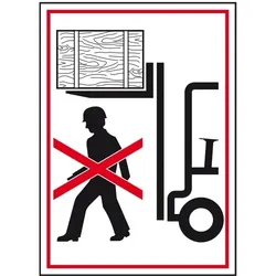 Aufkleber I Verbotsschild Nicht unter angehobene Last treten, praxisbewährt, Folie, 100x150mm
