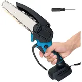 Mawiron - 6-zoll-mini-kettensäge, Kabellos, Akku-elektro-kettensäge, (keine Batterie), Kompatibel Mit Makita-akku, Mini-kettensäge Zum Baumschneiden, Holzschneiden