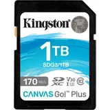 Kingston Canvas Go! Plus R170/W90 SDXC 1TB UHS-I U3, Class 10 (SDG3/1TB)