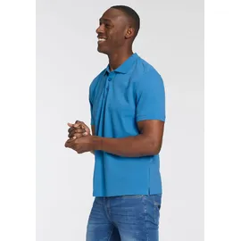 MAN'S WORLD Poloshirt MAN'S WORLD, Herren, Gr. 40/42 (XS), blau, Piqué, Obermaterial: 100% Baumwolle, unifarben, Basic, regular fit, Rundhals, Flachstrickbündchen, Shirts, Kurzarm, lockere Passform, unifarben, Topseller