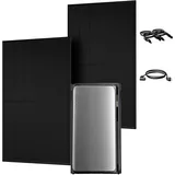 Powerness® All in One 1000W Balkonkraftwerk mit Speicher 1920Wh, ECOFLOW STREAM Ultra mit 4 MPPT, Zubehör Komplettset, 2× 500W Full Black Bifaziale Solarmodule, Plug&Play (0% MwSt)