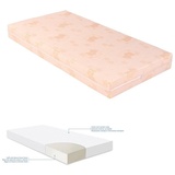 KIKKABOO Babybett-Matratze extra Comfort 120 x 60 x 12 cm, Bezug abnehmbar pink