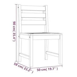 vidaXL Gartenstuhl 58,9 x 99,2 x 90 cm braun 6 St.