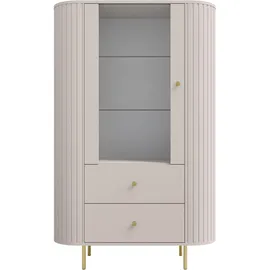 ax living Vitrine Halay 1 Tür & 2 Schubladen 0 x 0 x 0 cm Beige