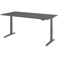 Bümö Schreibtisch, Graphit, Graphit, Nachbildung, Rechteckig, 200x74x100 cm, FSC