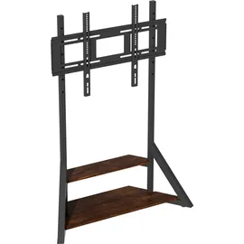 Wisfor TV Ständer Höhenverstellbar, TV Standfuss Universal Fernsehstand mit AV-Ablagen für 40"–75", VESA 600x400mm, bis Max 80kg - Schwarz