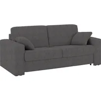 Home affaire Schlafsofa Roma Matratzenhöhe 14 cm, Dauerschlaffunktion, mit Unterfederung, Lattenrost, Matratze braun 200 cm x 85 cm x 100 cm
