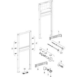 Geberit DuofixBasic Element für Waschtisch, 112cm, Standarmatur