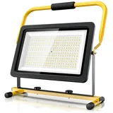 Brandson 200W LED Baustrahler - Arbeitsscheinwerfer - Bauscheinwerfer - Standgestell und Tragegriff 16000 Lumen – 4 m Stromkabel - Metallgehäuse