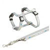 Junior Puppy H-Harness with Lead M-L: 27-45cm/10mm 2m. light grey