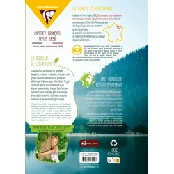 Clairefontaine 10x Packung mit 50 Blatt Kanzleibogen gelocht DIN A4, 90g, kariert mit Rand - 47222C