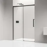 Bernstein Nischendusche Bernstein DX906 flex Schiebetür Soft-Close 8mm Nano Echtglas Schwarz matt 170cm