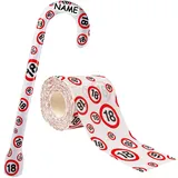 alles-meine.de GmbH Scherzartikel zum Geburtstag Artikel & Motivwahl Set: Gehstock - Spazierstock & Gehhilfe + Toilettenpapier - 18 Jahre / 18. Geburtstag - inkl. Name - aufb..