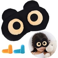 Schlafmaske, BSITSSS Schlafmaske Fraue Herren Kinder 3D Augenmaske, Schlafmaske Lustig Schlafbrille Sleeping Mask, Weiche und Atmungsaktive Licht Blockierende Schlafmasken mit Verstellbarem Riemen(C)