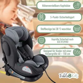 Fourward FableKids Kinderautositz mit Isofix 360° drehbar Autokindersitz Autositz Kindersitz i-Size 40 -150 cm