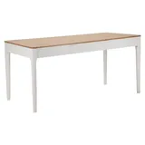 FURNLUX Esstisch Matera Weiss 180cm / Hauptfarbe: Weiß / Abmessungen: 180 x 80 x 60 cm - Weiß