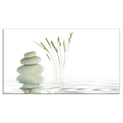 Artland Küchenrückwand »Zen Friede«, (1 tlg.), Alu Spritzschutz mit Klebeband, einfache Montage Artland weiß