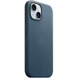 Apple iPhone 15 Plus Feingewebe Case mit MagSafe pazifikblau