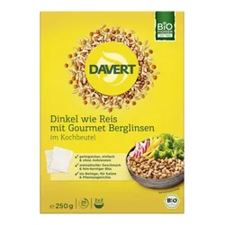 Davert Dinkel wie Reis mit Berglinsen im Kochbeutel bio