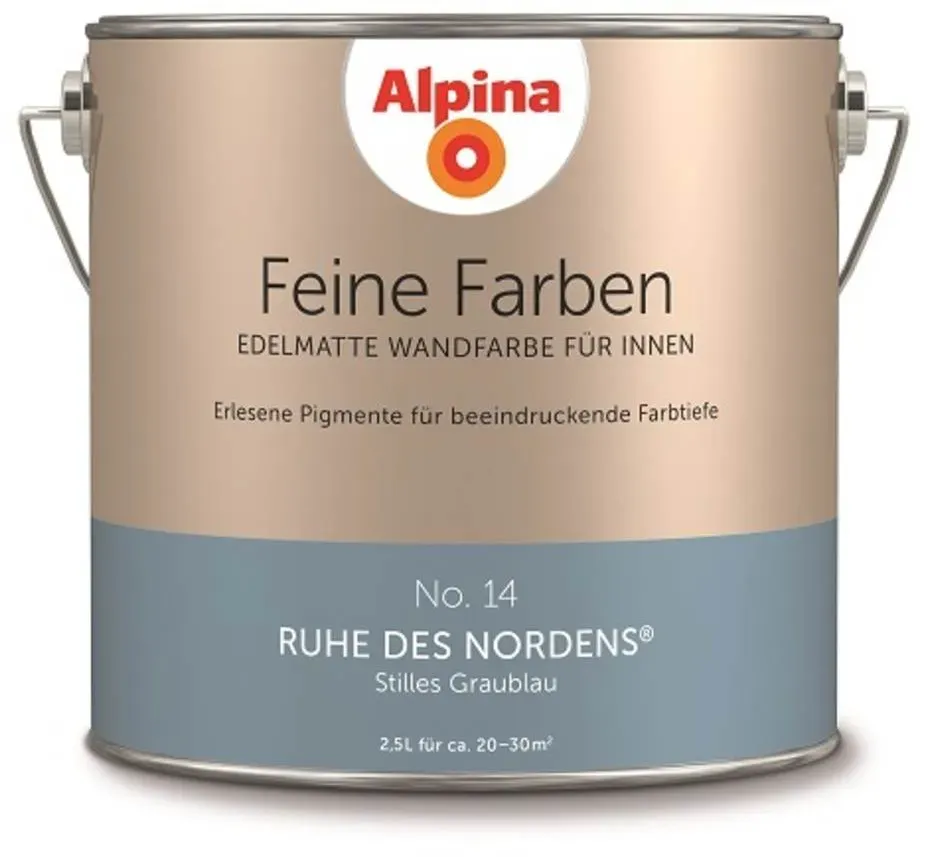 Alpina Feine Farben - Edelmatte Wandfarbe für Innen, alle 32 Farbtöne, 2,5L Dose