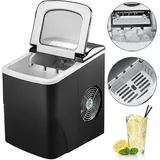 Vevor 12kg Eiswürfelmaschine mit LCD Anzeige Eiswürfelbereiter Schwarz Kommerzielle Eismaschine Ice Maker - Schwarz