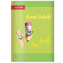 ROTH Schulheft Hurra Schule Lineatur 51 liniert DIN A6 ohne Rand, 32 Blatt, 1 St.