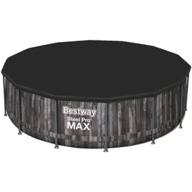 BESTWAY Steel Pro Max Frame Pool Set 427 x 107 cm holzoptik inkl. Filterpumpe