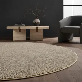 KADIMA DESIGN Teppich Beige, 160x160 cm, – Böden, Teppiche, Flachgewebe-Teppiche