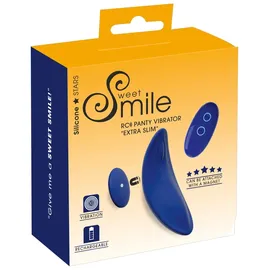 Sweet Smile Panty-Vibrator „Extra Slim“ mit Fernbedienung, blau