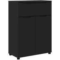 VidaXL Badezimmerschrank Schwarz 72,5 x 36,5 x 100 cm