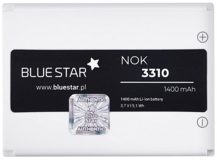 BlueStar Bluestar Akku Ersatz kompatibel mit Nokia 3310 / 3330 / 3510 / 3510i 1400 mAh Austausch Batterie Accu Nokia BLC-2 Smartphone-Akku