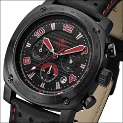 FIREFOX  - CHRONOGRAPH BATTLESHIP - schwarz rot / 43 MM