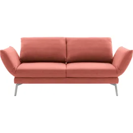 Schöner Wohnen 2,5-Sitzer "Spin, Multifunktionssofa, bequem und hochwertig verarbeitet", rosa (flamingo), B:248cm H:85cm T:225cm, 100% Polyester, SCHÖNER WOHNEN-KOLLEKTION, Sofas, Drehsitz-Funktion, USB-Anschluss, Armlehnfunktion, Rückenverstellung