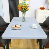 Mswborml Elastische Tischdecke mit Gummizug, Rechteckig Tischtuch Abwaschbar Wachstuch, Impermeabile Spanntischdecke Gartentischdecke für Outdoor Picknick Camping Partys,C,50x100cm/20x39in