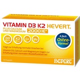 Hevert Vitamin D3 K2 Hevert plus Calcium und Magnesium 2000 IE Kapseln 120 St.