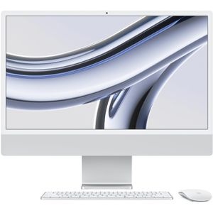 Apple All-in-One-PC iMac 24 M3 (2023) MQR93D/A, 24 Zoll, 4,5 GHz 8-Kern, mit WLAN, silber