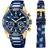 45 mm blau/gold