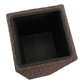 vidaXL Garten-Hochbeet 3-tlg. Poly Rattan Braun