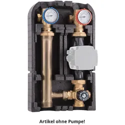 Pumpengruppe DN25 mit thermostatischem Mischventil, ohne Pumpe