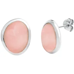 Celesta Silber Ohrringe Silber 925 rhodiniert mit echtem Rosenquarz