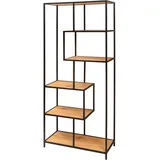 Riess-Ambiente Bücherregal SLIM LINE - Industrial 185cm Wildeiche schwarz sechs Regalböden pflegeleicht