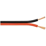 goobay 67730 Lautsprecherkabel 2x0,75mm2 CCA Litze / Boxenkabel Audio Kabel Meterware / Speaker Cable Litzenkabel Audiokabel / Subwoofer Kabel / Rot