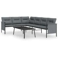 vidaXL Garten-Lounge-Set 2-tlg. anthrazit