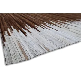 Myflair HIDE HARMONY Fellteppich 80 x 150 cm Braun/Weiß