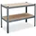 Relaxdays Werkbank, 150kg, HxBxT: 90x120x60 cm, 2 verstellbare Ebenen, Werktisch, Stahl & MDF, Werkstattregal, anthrazit