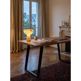 KADIMA DESIGN Executive Desk 200 x 76 x 100 cm goldbraun-schwarz