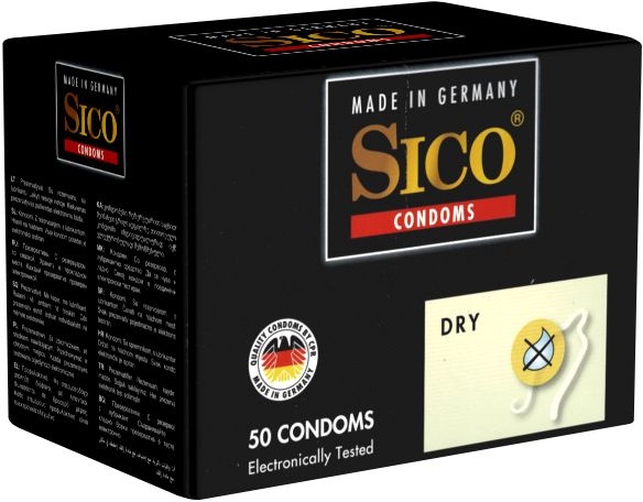 Sico *Dry* trockene Kondome für sicheren Oralverkehr, Maxipack 50 St