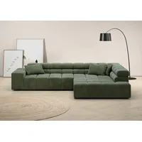 INOSIGN Ecksofa Ancona incl. Kopfteilverstellung, OTTOs Choice, Breite 319cm, L-Form, wahlweise motorische Sitztiefenverstellung, auch in Cord + Easy Care grün 319 cm x 70 cm x 215 cm