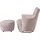 Set One by Musterring Relaxsessel "SO 1450", rosa (pastellrosa fzr 8), B:80cm H:96cm T:88cm, Samtstoff FZR (100% Polyester), SET ONE BY MUSTERRING, Sessel, Relaxsessel, mit Dreh- und Wippfunktion, inklusive Hocker