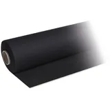 DeinPack 1 x Airlaid Tischdeckenrolle Schwarz 25m x 1,2m - Hochwertige HORECA Tischdecke, Einfarbige Papiertischdecken Rolle - Ideal für Party, Hochzeit, Geburtstag, Deko & Events